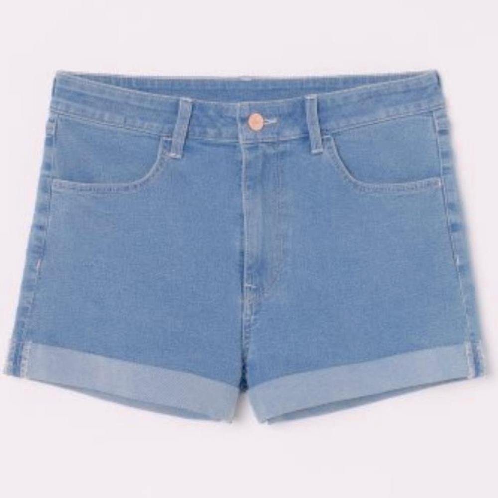 Light blue denim shorts